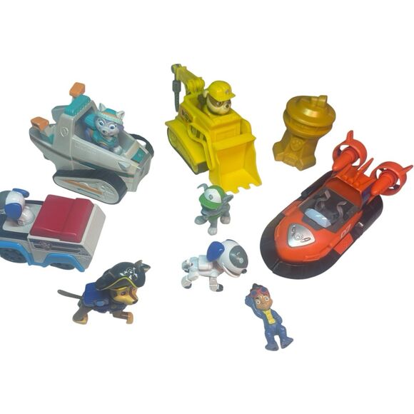 Paw Patrol Lot- Vehicles And Figures, Robo Dog, Rubble, Pirate Chase, Everest - Picture 2 of 16